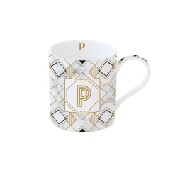Tasse En Cadeau|Petit Dejeuner>Easy Life Tasse en porcelaine de 350 ml MONOGRAM P