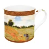 Masterpiece|Petit Dejeuner>Easy Life Tasse individuelle en porcelaine de 300 ml dans une boîte cadeau,LA PROMENADE ( POPPIES)