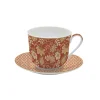 Coffret Cadeau>Easy Life Tasse petit-déjeuner avec assiette en porcelaine 400 ml FLEURS DES RÊVES