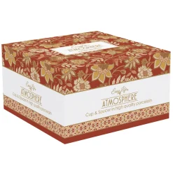 Coffret Cadeau>Easy Life Tasse petit-déjeuner avec assiette en porcelaine 400 ml FLEURS DES RÊVES