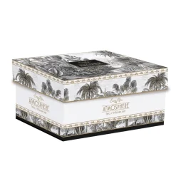 Coffret Cadeau|Moderne>Easy Life Théière 600 ml avec infuseur en métal et 2 tasses de 160 ml en porcelaine RETRO JUNGLE