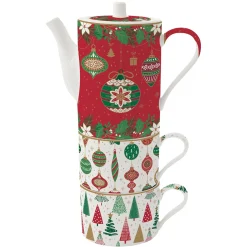 Petit Dejeuner|Jingle Bells>Easy Life Théière avec 2 tasses JINGLE BELLS