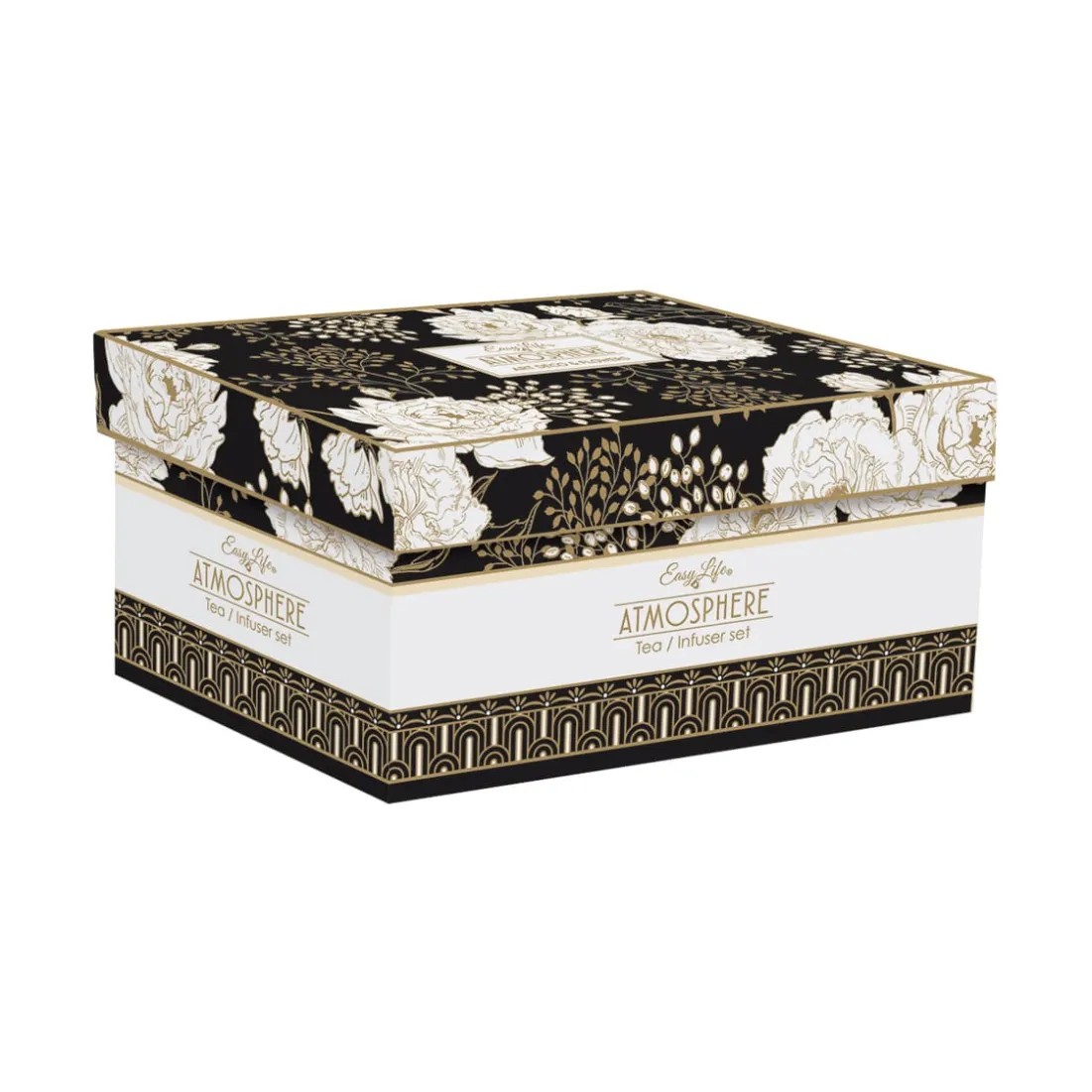 Coffret Cadeau|Petit Dejeuner>Easy Life Théière avec infuseur et 2 petites tasses ART DECO & FLOWERS