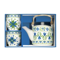 Petit Dejeuner|Flowers Garden>Easy Life Théière avec infuseur et 2 tasses FLOWERS GARDEN