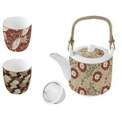 Coffret Cadeau|Petit Dejeuner>Easy Life Théière avec infuseur et 2 verres KIMONO