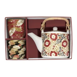 Coffret Cadeau|Petit Dejeuner>Easy Life Théière avec infuseur et 2 verres KIMONO