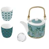 Coffret Cadeau|Petit Dejeuner>Easy Life Théière de 600 ml avec 2 tasses en porcelaine Atmosphere Jungl