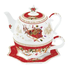 Noël|Petit Dejeuner>Easy Life Thérière pour une personne en porcelaine 450 ml CHRISTMAS MEMORIES