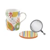 Coffret Cadeau|Petit Dejeuner>Easy Life Tisaniere Avec Filtre Inox TUTTI FRUTTI